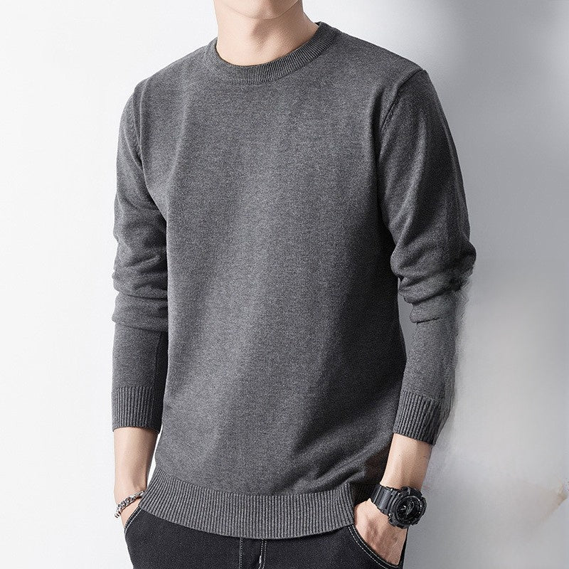 Sueter de punto de cuello alto para hombre con forro polar.
