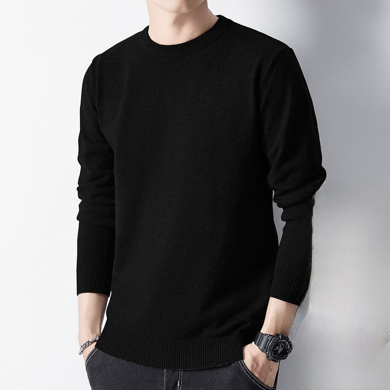 Sueter de punto de cuello alto para hombre con forro polar.