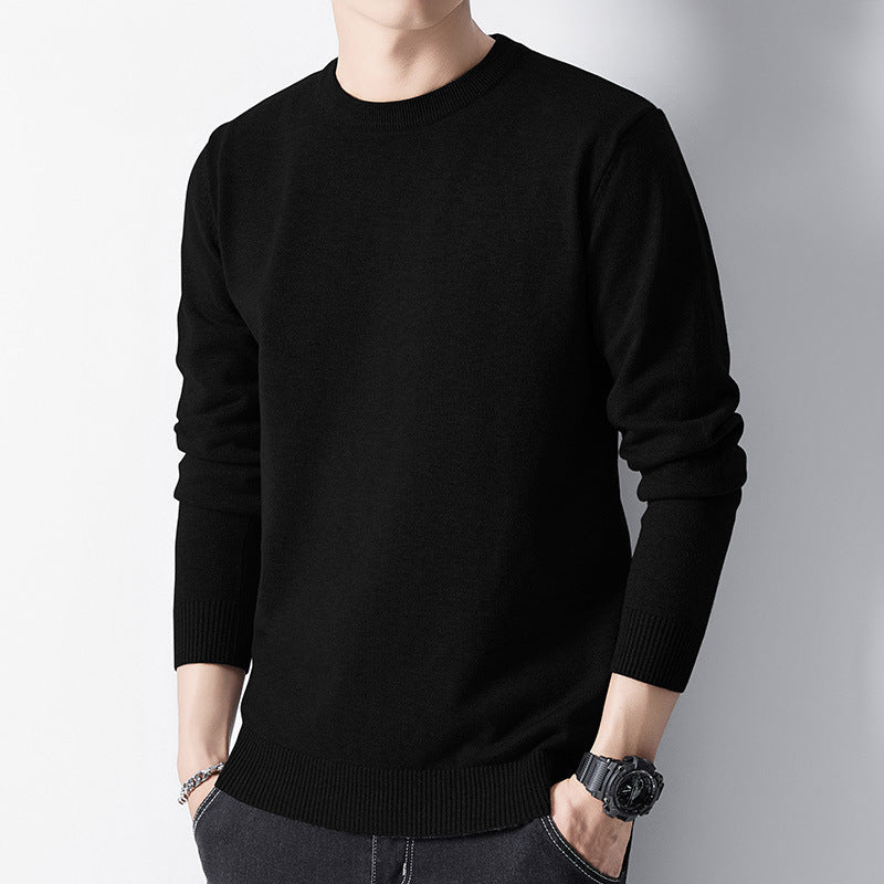 Sueter de punto de cuello alto para hombre con forro polar.