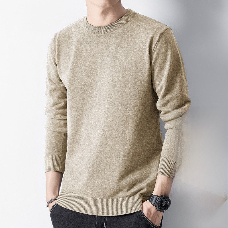 Sueter de punto de cuello alto para hombre con forro polar.