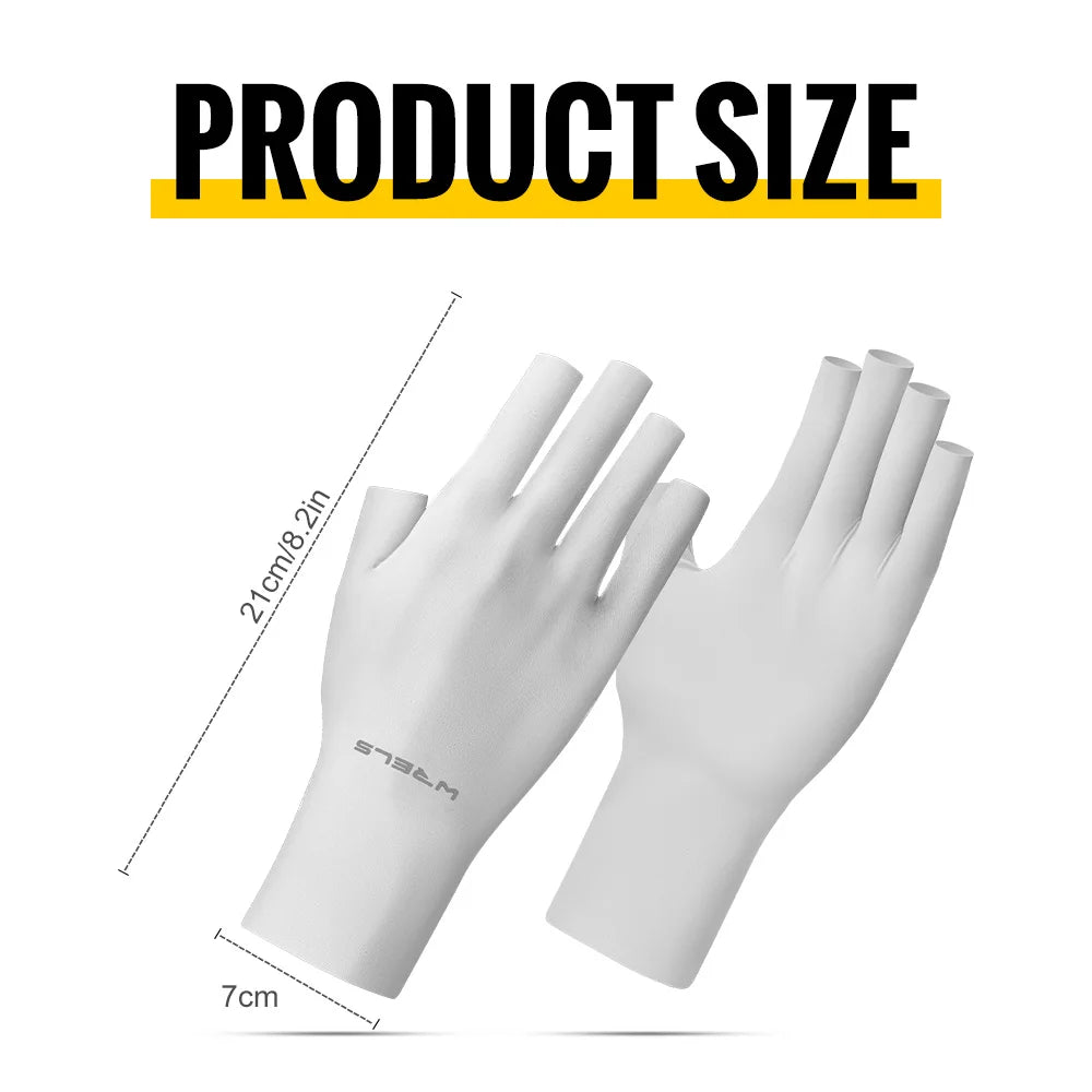 Guantes sin dedos con protección UV UPF | Antideslizantes para outdoor, ciclismo y equitación