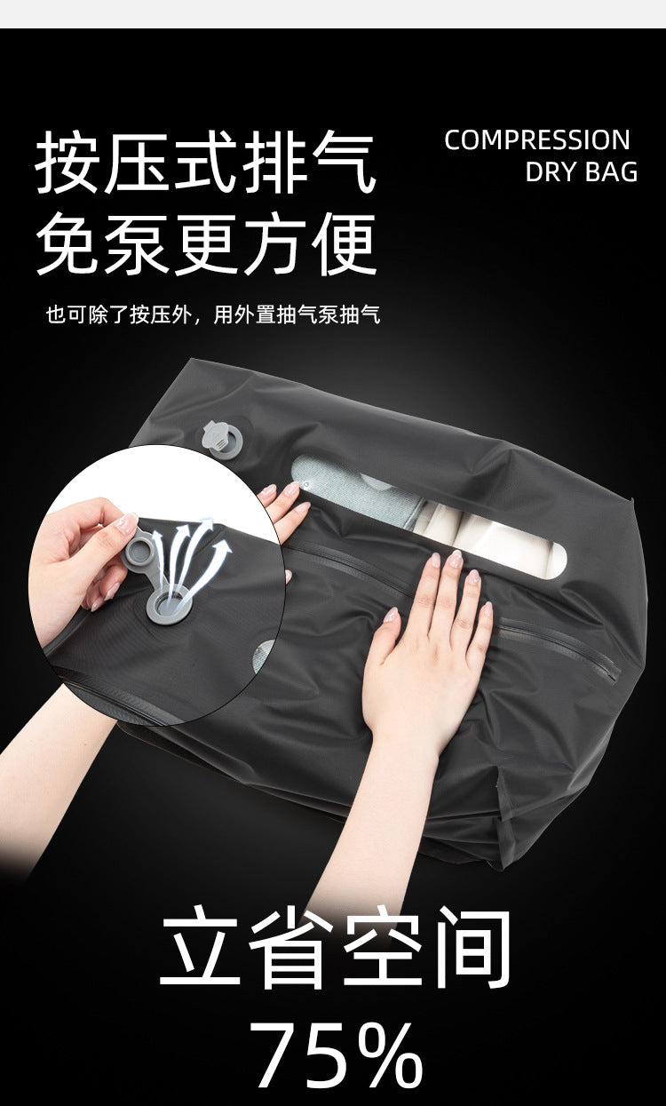 Bolsa de compresión al vacío con ventana y bomba, reutilizable, impermeable y ahorradora de espacio para equipaje y maletas.