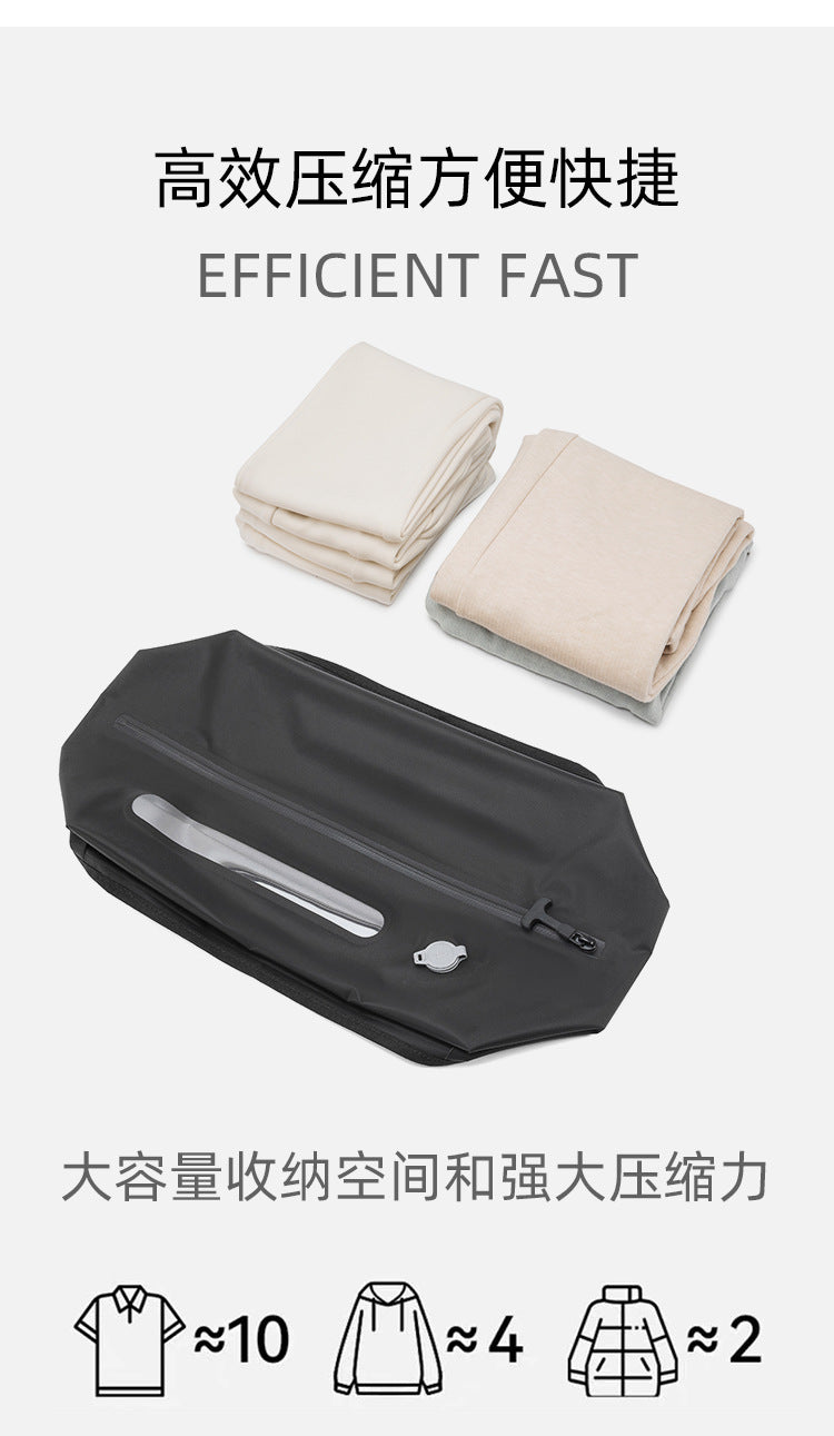 Bolsa de compresión al vacío con ventana y bomba, reutilizable, impermeable y ahorradora de espacio para equipaje y maletas.