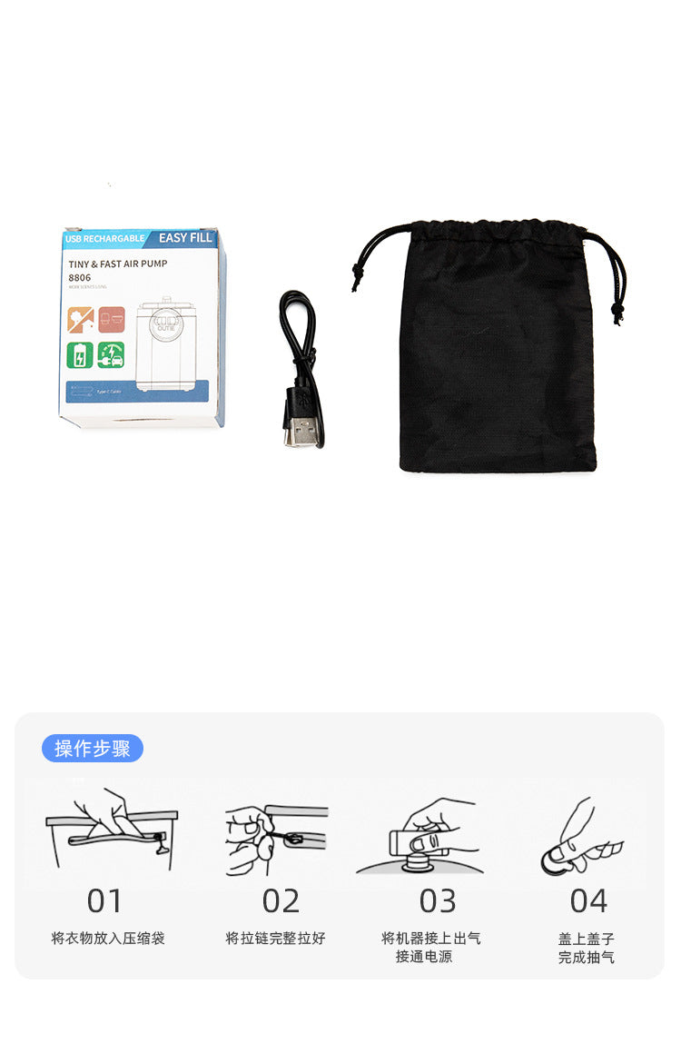 Bolsa de compresión al vacío con ventana y bomba, reutilizable, impermeable y ahorradora de espacio para equipaje y maletas.