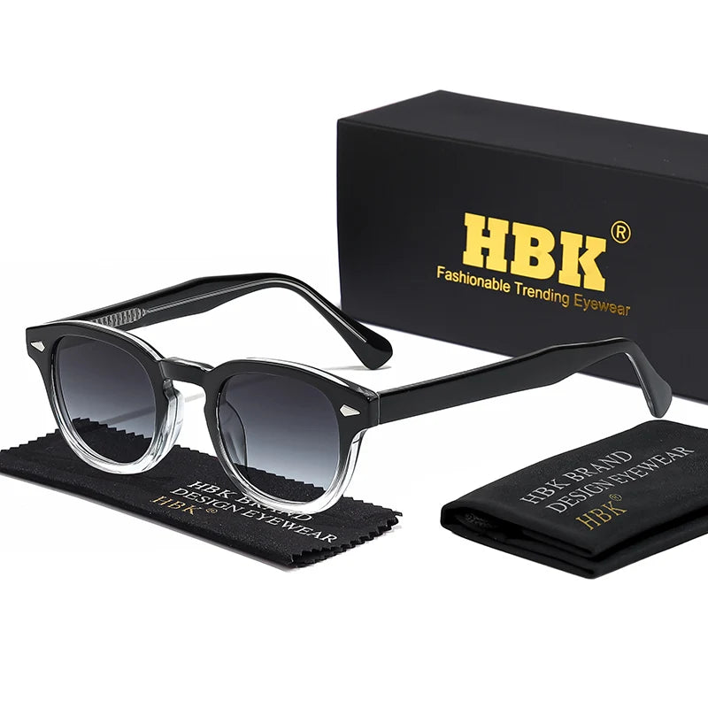 Gafas de sol HBK fashion lentes degradadas | Montura redonda para uso diario y outdoor