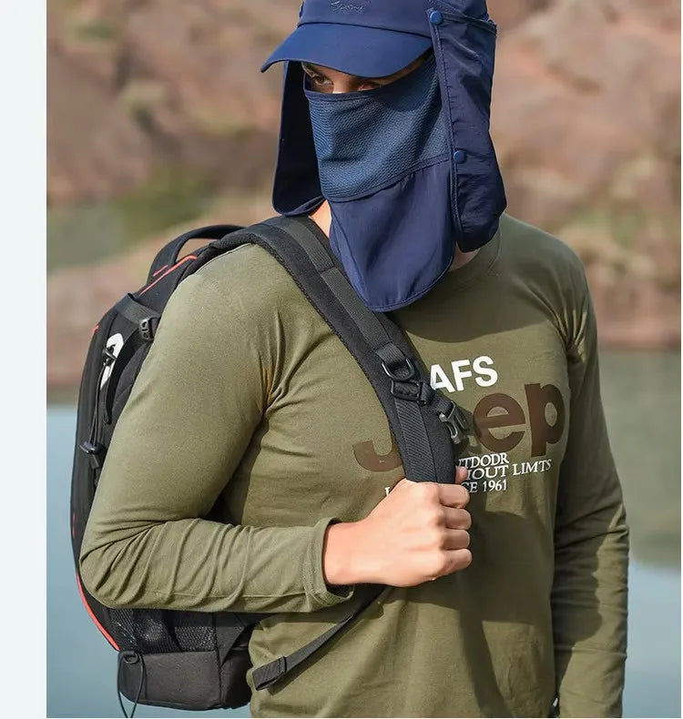UPF 50+ Gorra de proteccion solar para pesca, outdoor, hiking.
