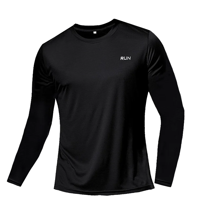 Camiseta de manga larga para hombre con protección UV UPF 50+, ligera, de secado rápido y transpirable; ideal para actividades al aire libre como correr, pescar, hacer senderismo y practicar deporte.