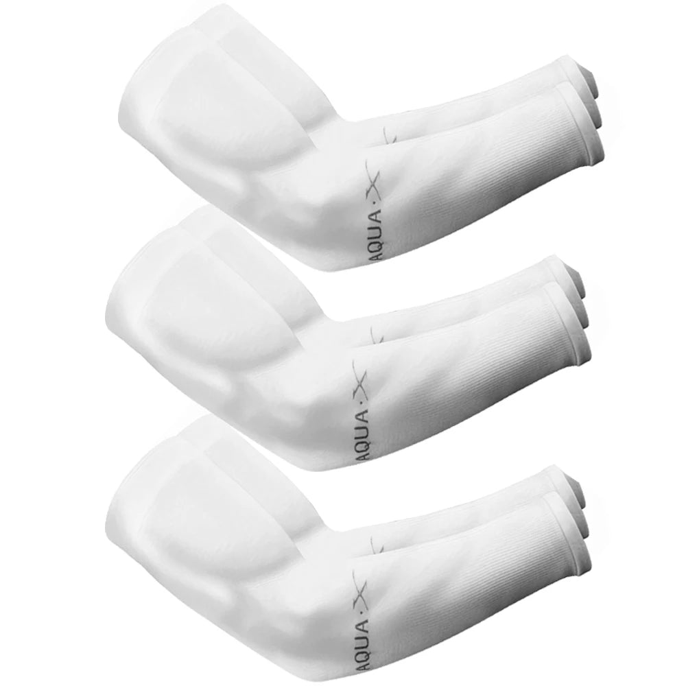 3 pares de mangas de seda helada unisex para protección solar; ideales para actividades al aire libre como ciclismo, conducción y pesca.