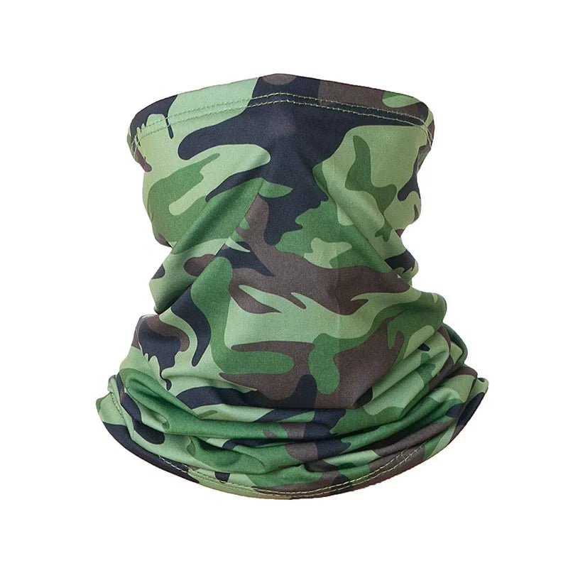 Buff multifuncional tipo turbante para ciclismo y actividades al aire libre: protección para el cuello y la cabeza, tejido de seda fría con protección solar; apto para hombres y mujeres (pesca, senderismo, máscara).