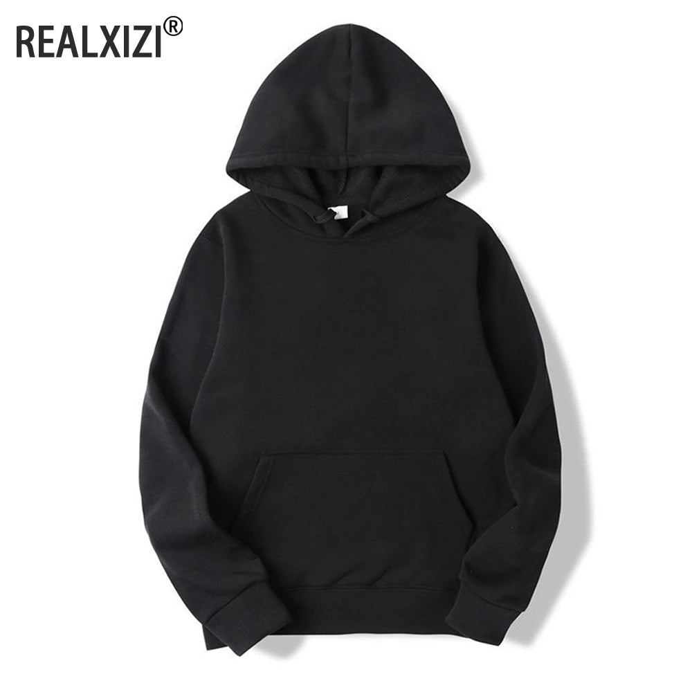 Hombre y mujer Pullover Spring Autumn Casual Hoodie Sweatshirts Solid Color Hoodies Oversize Black Sweatshirt For Male