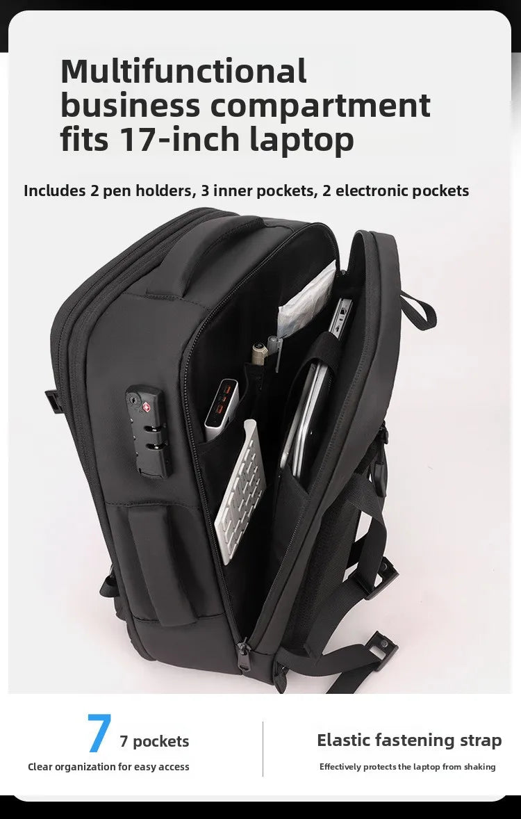 Mochila multifuncional compresión al vacío unisex | Equipaje de mano con compartimento portátil
