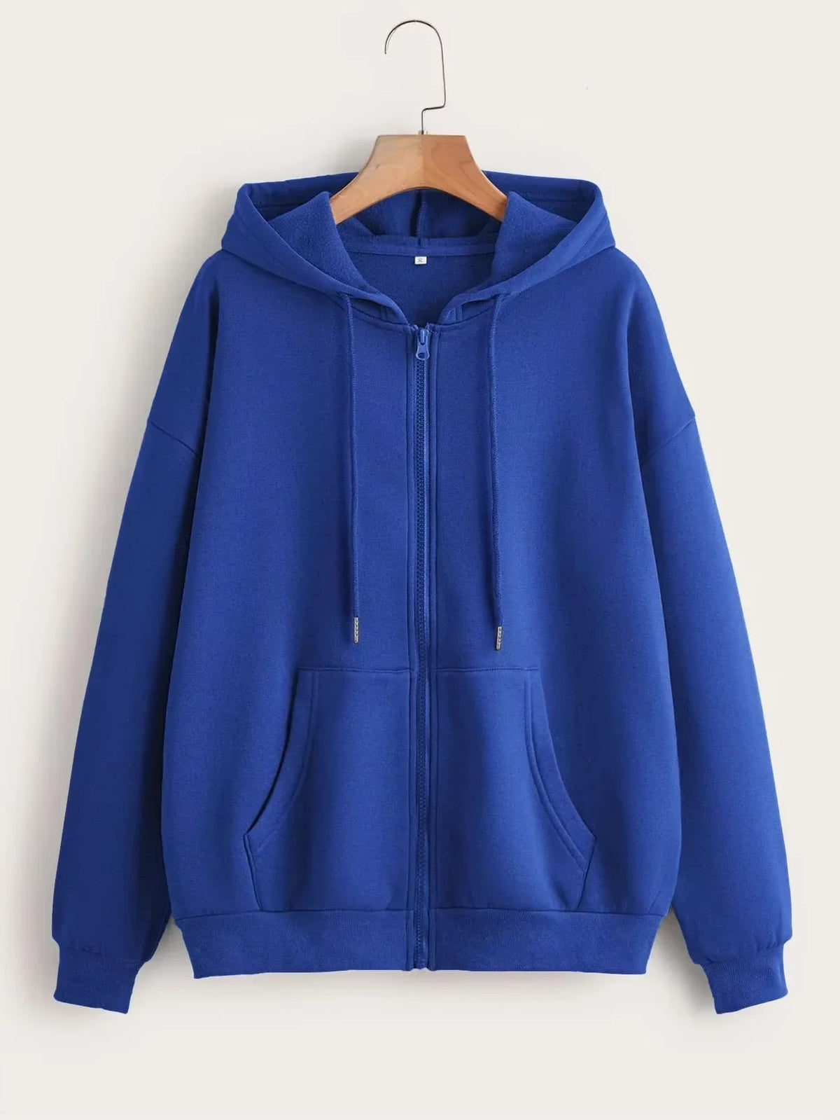 Hoodie oversize con cierre – Estilo coreano mujer
