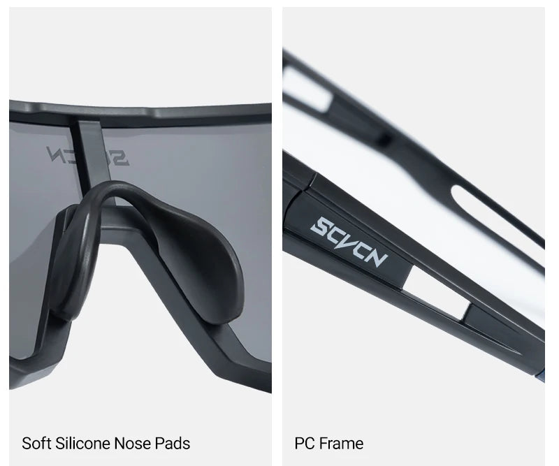 SCVCN Outdoor Cycling Sunglasses Men MTB Road Driving Bike Glasses Sports Hiking Women Bicycle Cycling Glasses UV400 Goggles
