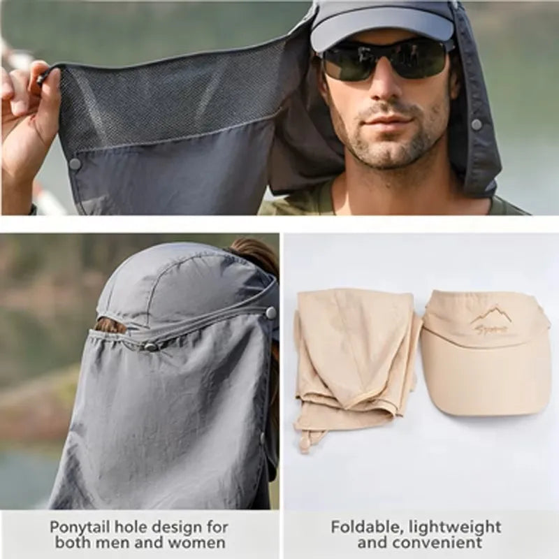 UPF 50+ Gorra de proteccion solar para pesca, outdoor, hiking.
