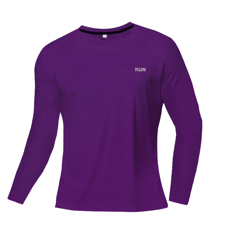 Camiseta de manga larga para hombre con protección UV UPF 50+, ligera, de secado rápido y transpirable; ideal para actividades al aire libre como correr, pescar, hacer senderismo y practicar deporte.