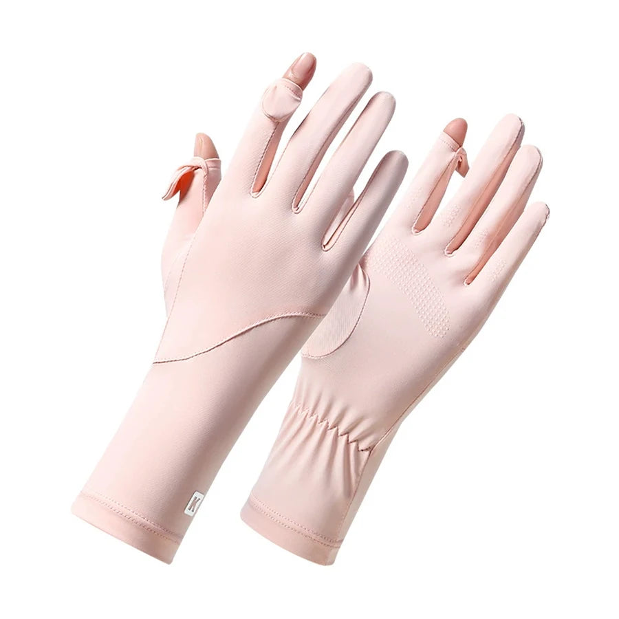 Guantes finos de verano con protección UV y función táctil; antideslizantes, frescos y transpirables; ideales para correr, conducir y actividades al aire libre.