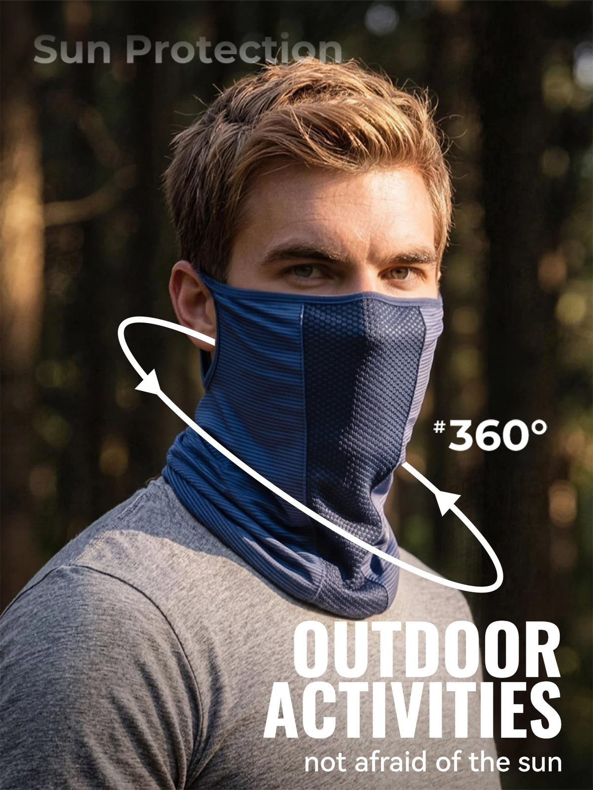 Pasamontañas de cuello UPF50+ | Máscara facial protectora unisex outdoor
