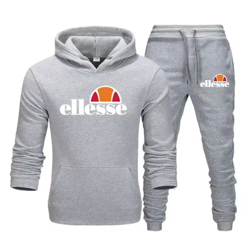 Conjunto deportivo con hoodie estampado – Hombre