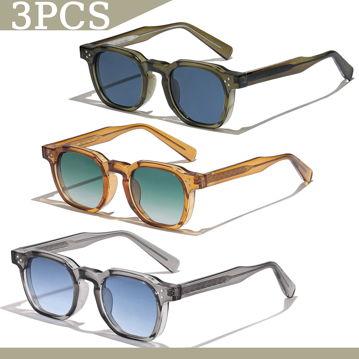Gafas de sol cuadradas retro UV400 | Estilo punk fashion para hombre y mujer