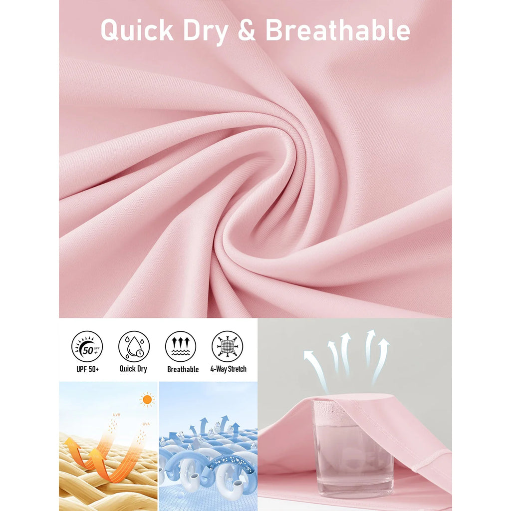 Camiseta para mujer con protección UV UPF50+, manga larga, cremallera corta, cordón lateral, aberturas para los pulgares y tejido transpirable.