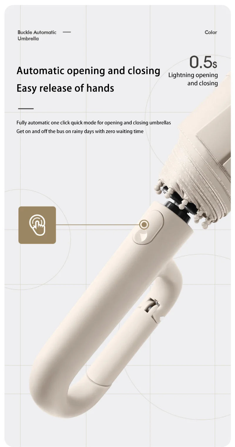 Paraguas plegable automático reforzado | 20 varillas, 105 cm, resistente al viento y al agua
