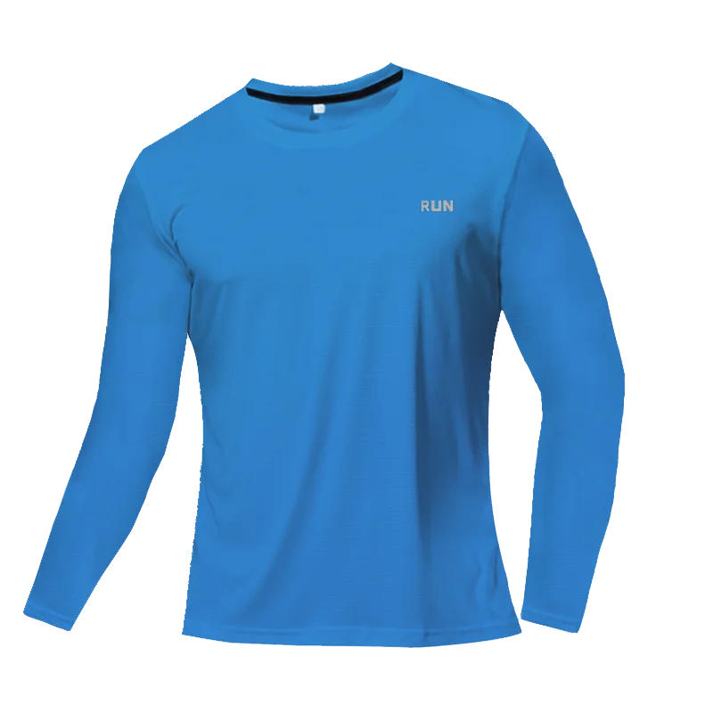 Camiseta de manga larga para hombre con protección UV UPF 50+, ligera, de secado rápido y transpirable; ideal para actividades al aire libre como correr, pescar, hacer senderismo y practicar deporte.