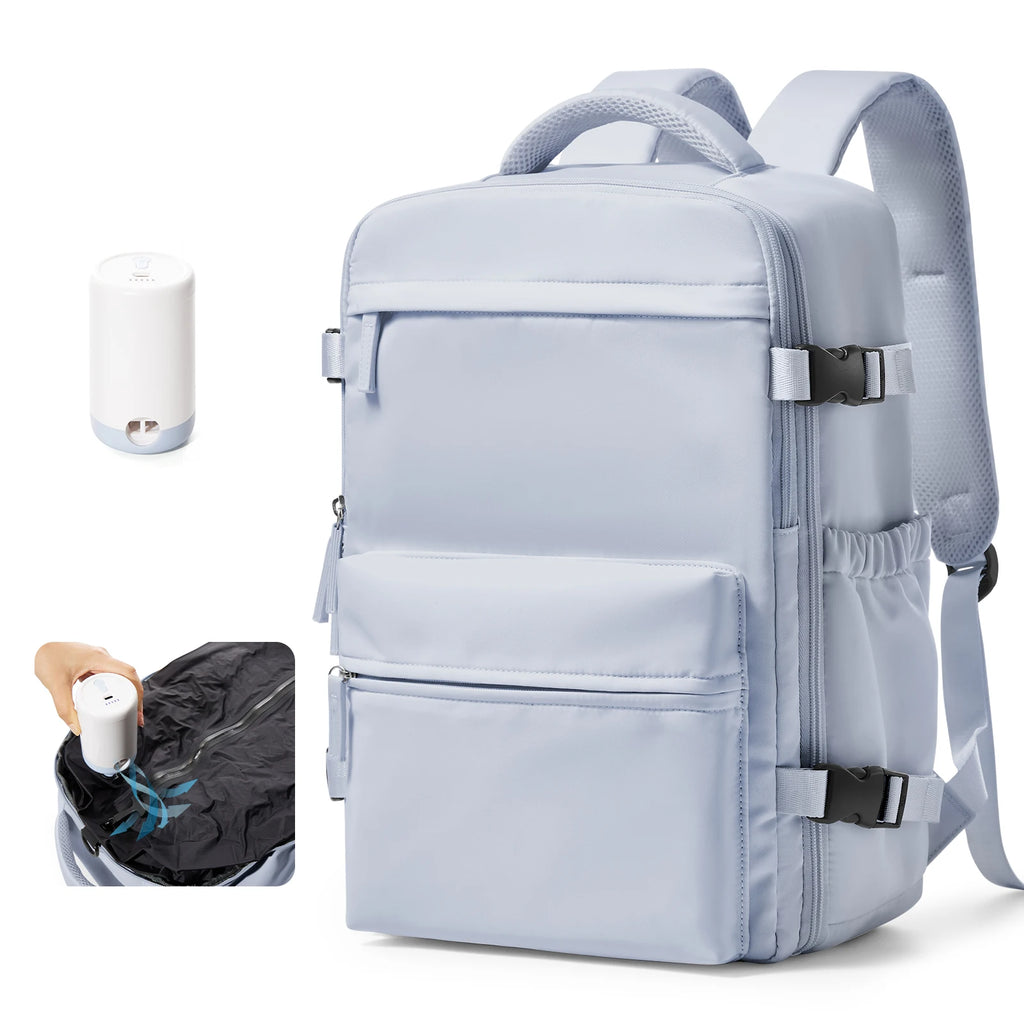 Mochila compresión al vacío apta para cabina 40x20x25 cm | Portátil 15,6” para viajes