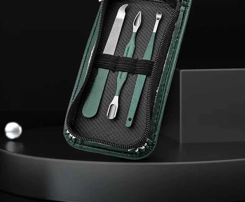 Set de manicura de 6 piezas de alta gama para uso doméstico (incluye tijeras y cortaúñas especiales para hombres y mujeres); herramientas de belleza portátiles.