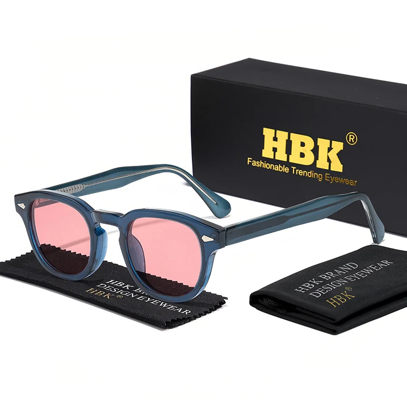 Gafas de sol HBK fashion lentes degradadas | Montura redonda para uso diario y outdoor