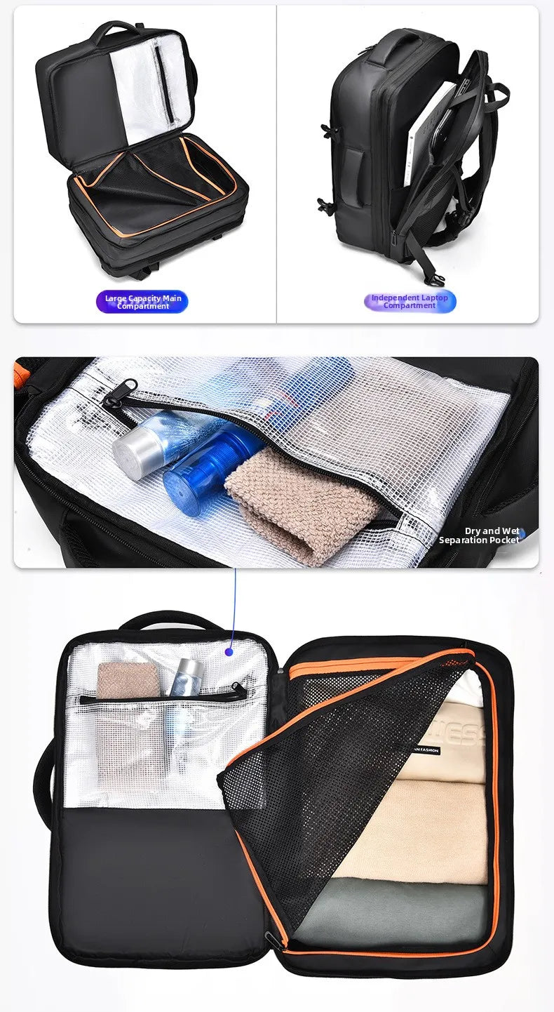 Mochila multifuncional compresión al vacío unisex | Equipaje de mano con compartimento portátil