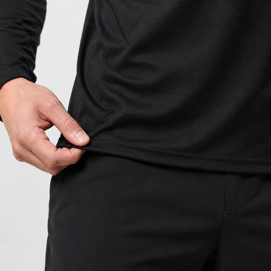 Camiseta de manga larga para hombre con protección UV UPF 50+, ligera, de secado rápido y transpirable; ideal para actividades al aire libre como correr, pescar, hacer senderismo y practicar deporte.