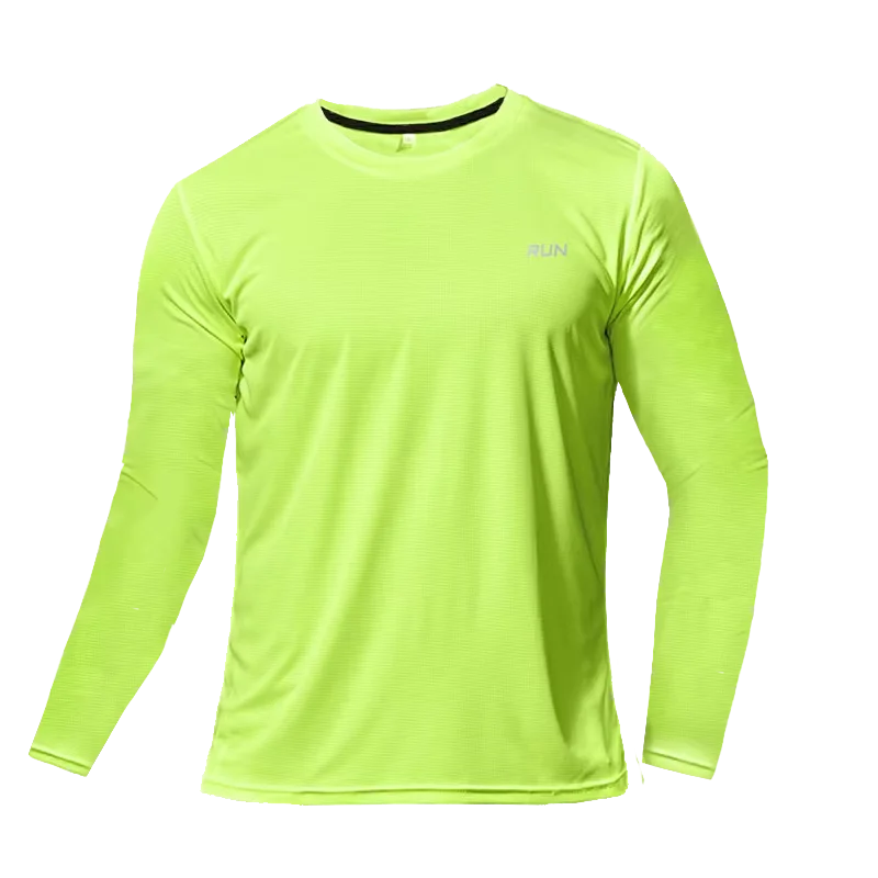 Camiseta de manga larga para hombre con protección UV UPF 50+, ligera, de secado rápido y transpirable; ideal para actividades al aire libre como correr, pescar, hacer senderismo y practicar deporte.