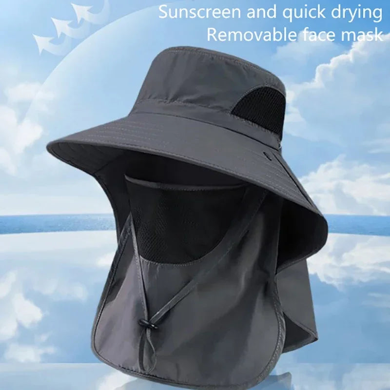 Sombrero tipo pescador UPF con visera y solapa para el cuello | Unisex para outdoor