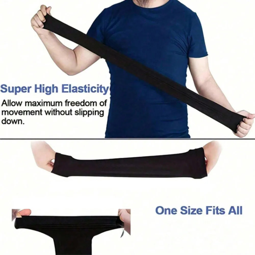 3 pares de mangas de seda helada unisex para protección solar; ideales para actividades al aire libre como ciclismo, conducción y pesca.