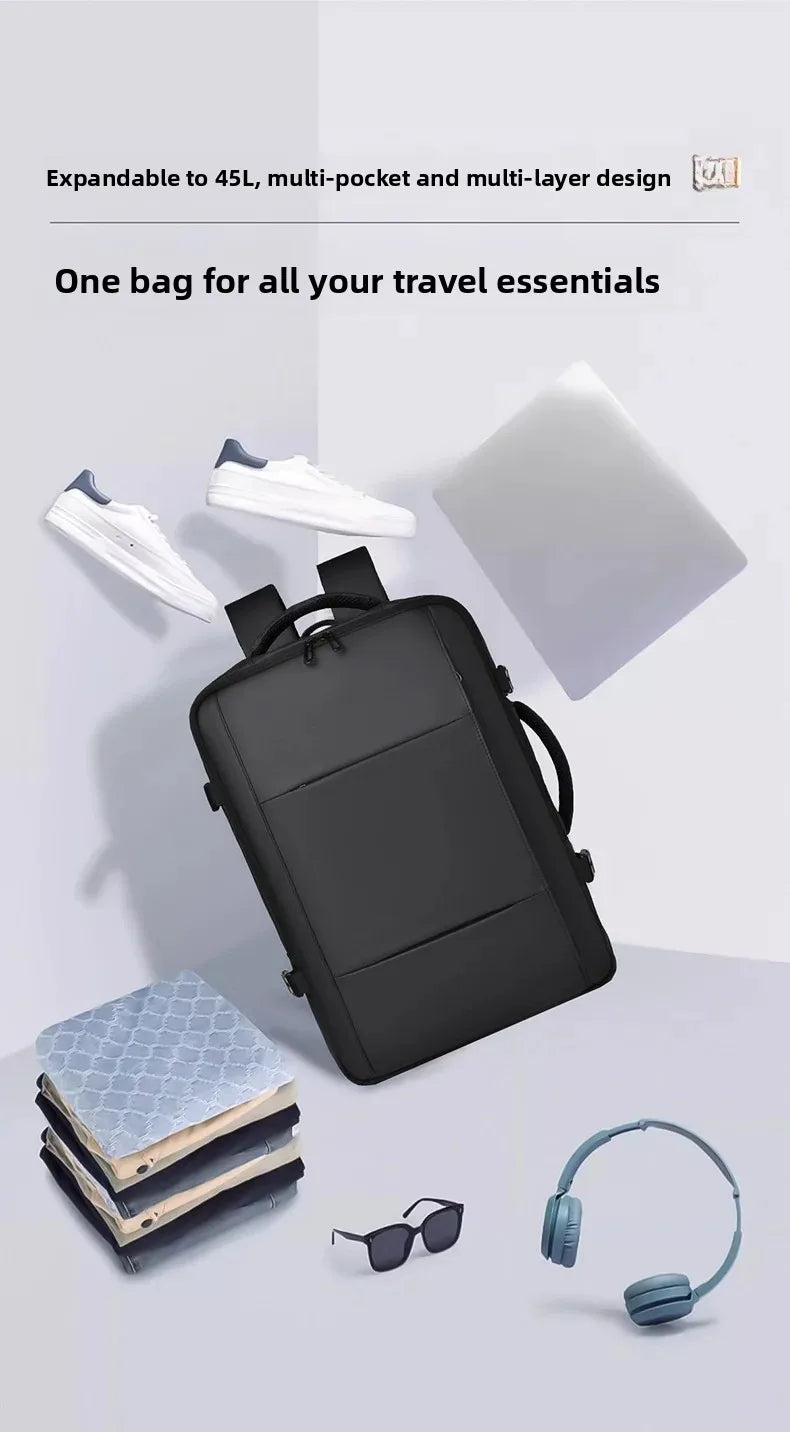 Mochila multifuncional compresión al vacío unisex | Equipaje de mano con compartimento portátil
