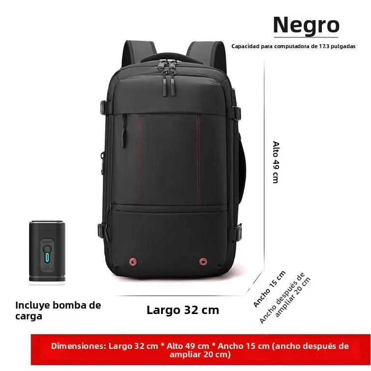 Mochila multifuncional compresión al vacío unisex | Equipaje de mano con compartimento portátil