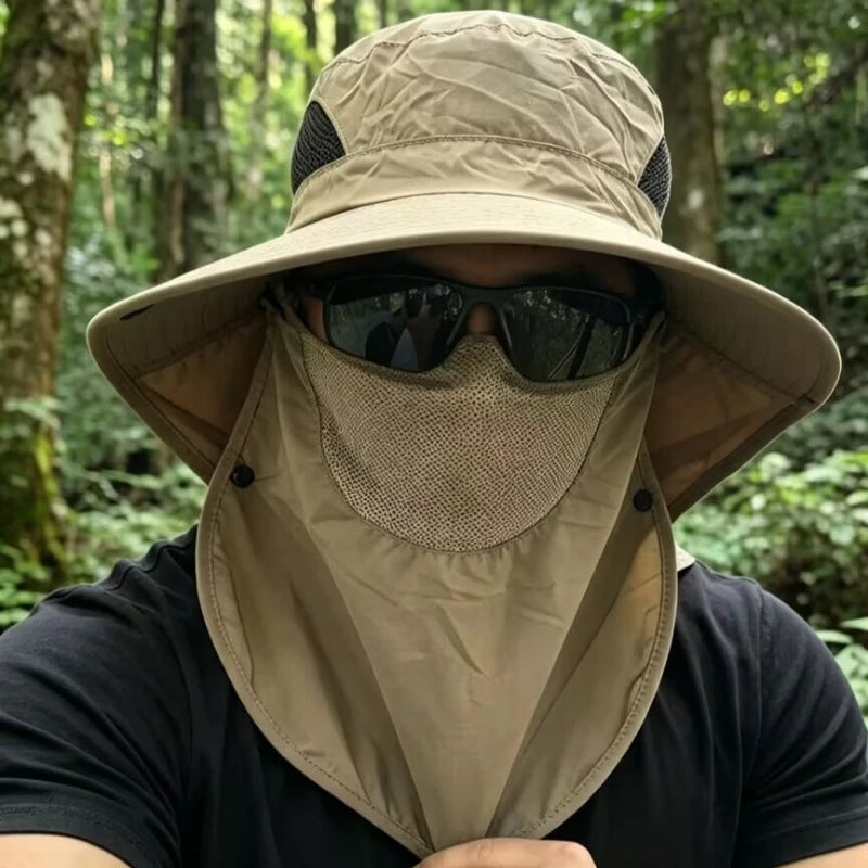 UPF50+  Sombrero para sol Neck Cover Outdoor Fishing Hiking UV Protection