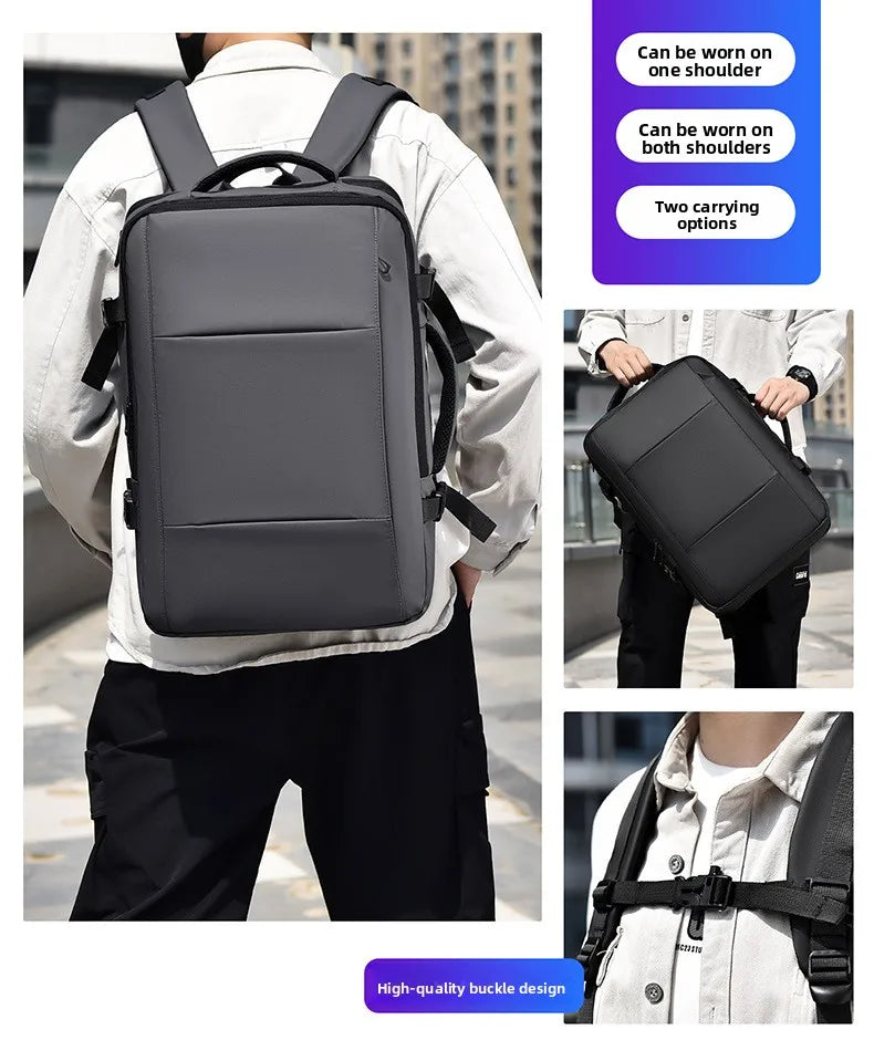 Mochila multifuncional compresión al vacío unisex | Equipaje de mano con compartimento portátil