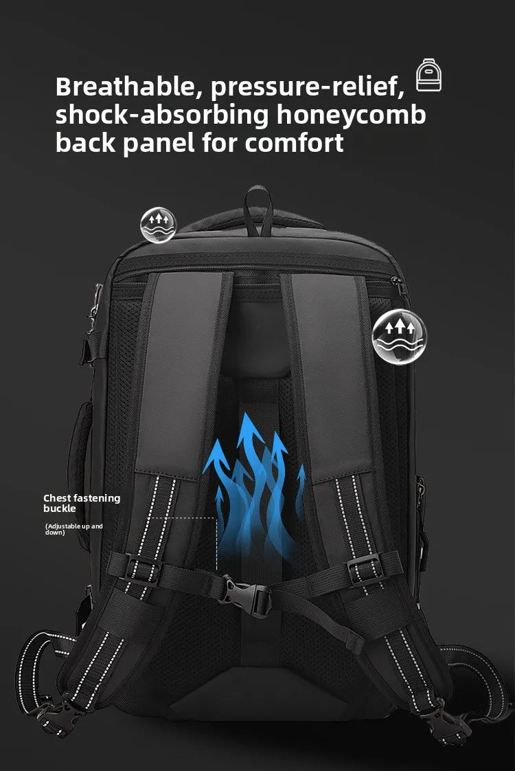 Mochila multifuncional compresión al vacío unisex | Equipaje de mano con compartimento portátil