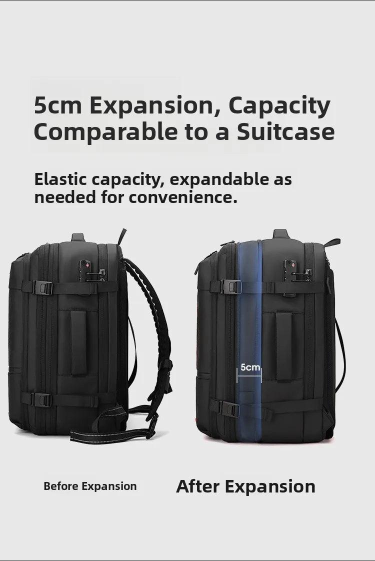 Mochila multifuncional compresión al vacío unisex | Equipaje de mano con compartimento portátil