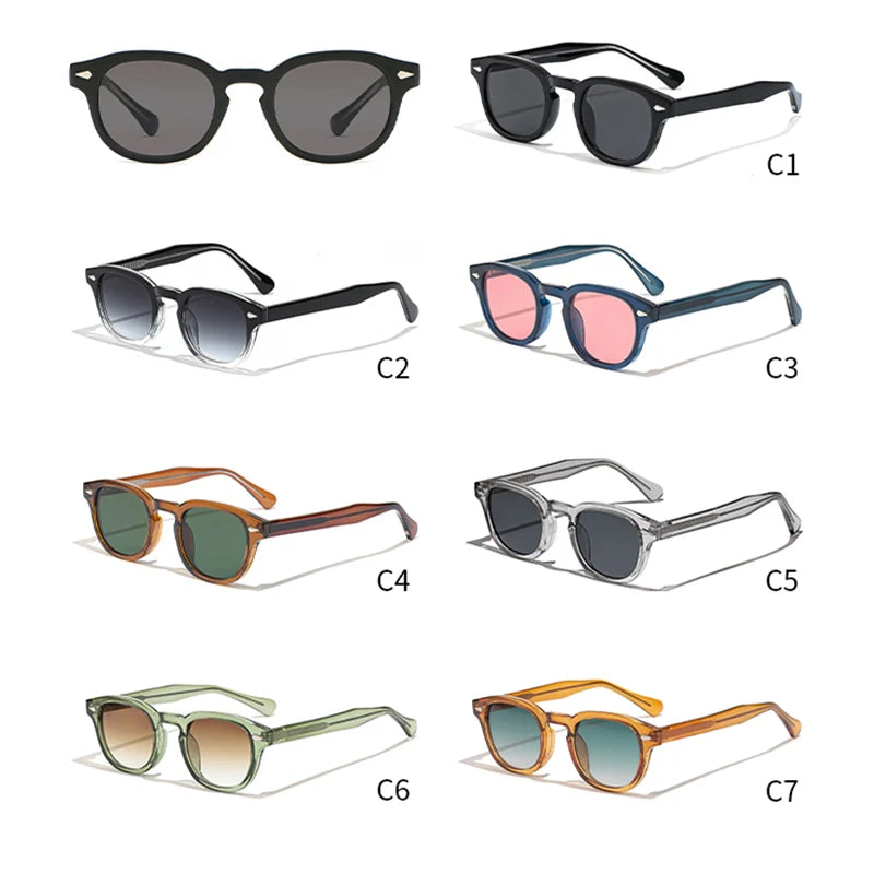 Gafas de sol HBK fashion lentes degradadas | Montura redonda para uso diario y outdoor