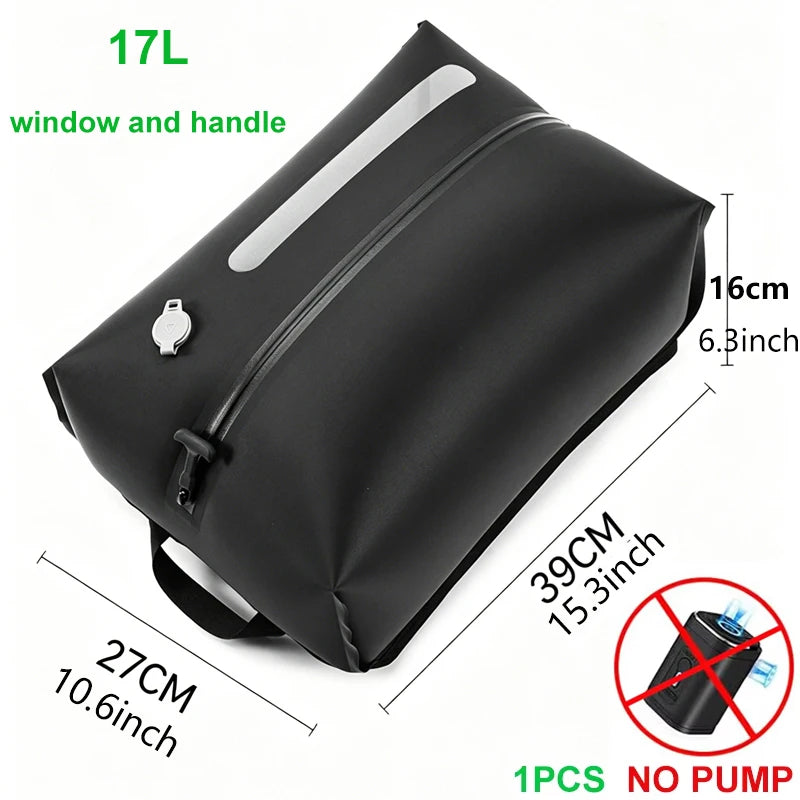Bolsa de compresión al vacío con ventana y bomba, reutilizable, impermeable y ahorradora de espacio para equipaje y maletas.