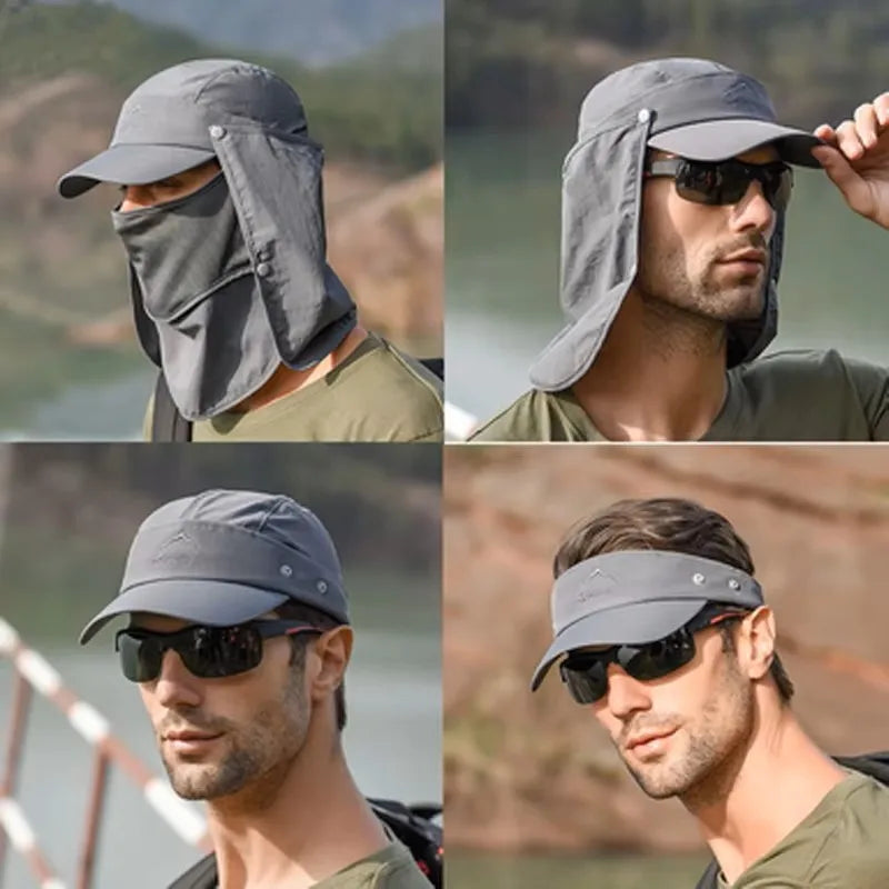 UPF 50+ Gorra de proteccion solar para pesca, outdoor, hiking.