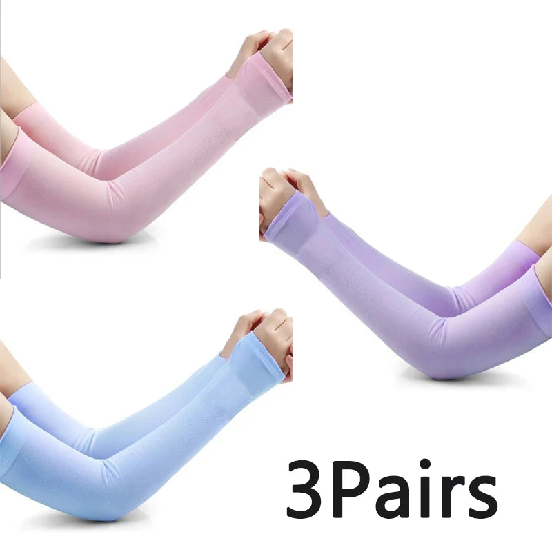 Mangas de protección solar Ice Silk UPF | Antideslizantes para ciclismo y outdoor