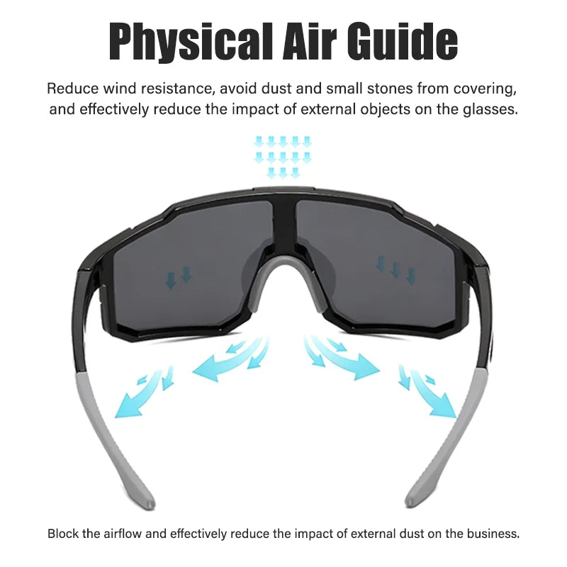 Gafas deportivas polarizadas para ciclismo (UV400, ligeras, HD, unisex): gafas profesionales para ciclismo de carretera y MTB.