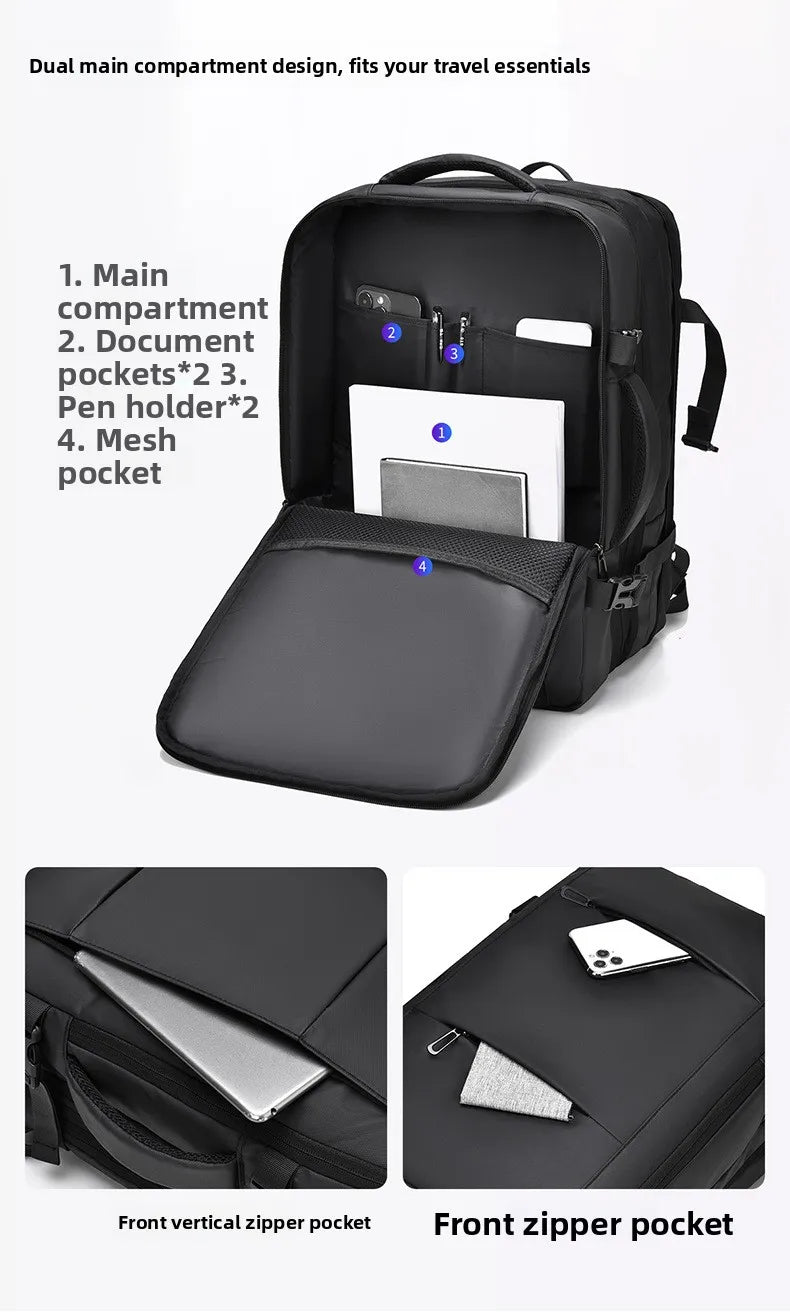 Mochila multifuncional compresión al vacío unisex | Equipaje de mano con compartimento portátil