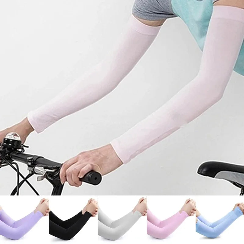 Mangas de protección solar Ice Silk UPF | Antideslizantes para ciclismo y outdoor