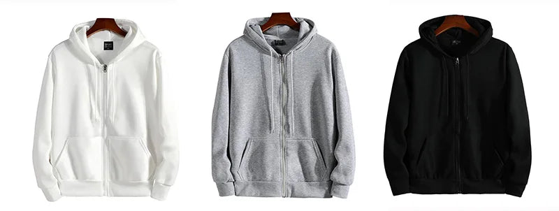 Hoodie con cierre completo – Corte holgado hombre