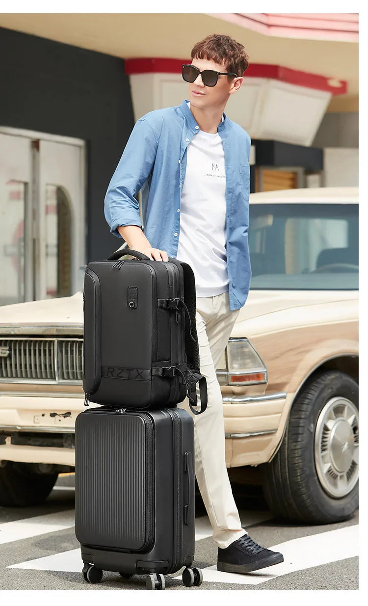 Mochila de viaje con compresión al vacío 60L | Puerto USB y compartimento para portátil