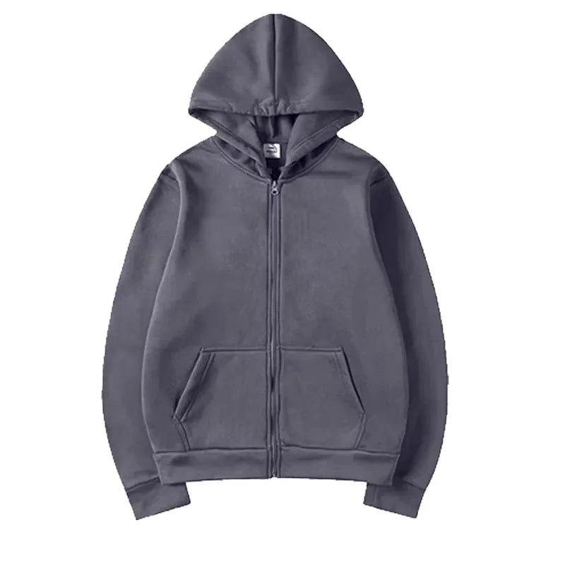 Hoodie oversize con cierre – Estilo coreano mujer